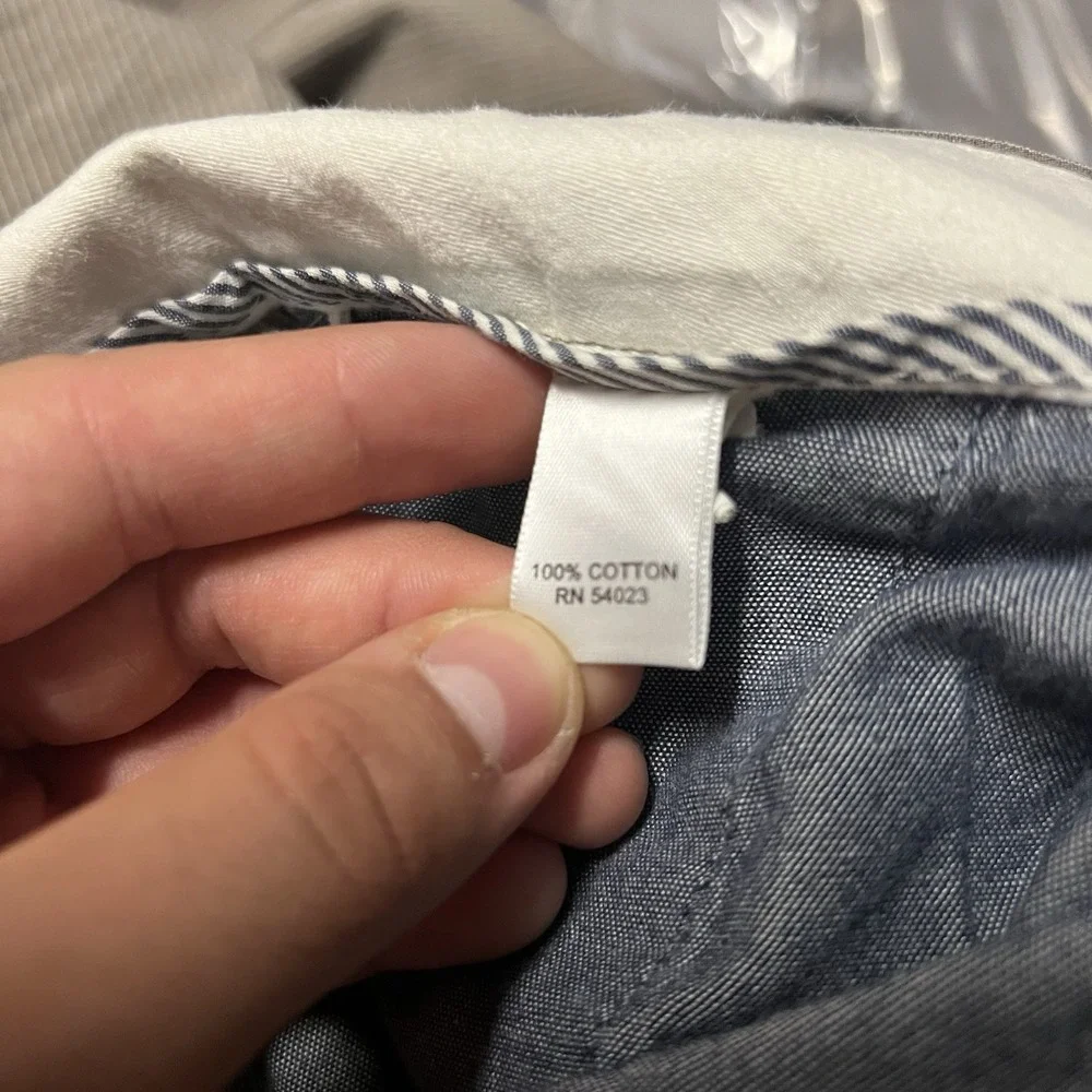 Banana Republic Dress Pants Men's Size 38x30 Gray Brown Straight Fit Cotton